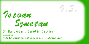 istvan szmetan business card