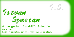 istvan szmetan business card